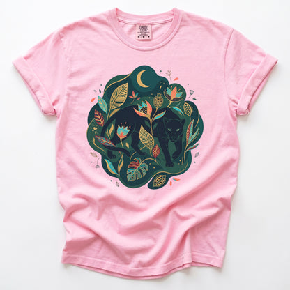Mystical Jungle Panther Vintage Washed T-Shirt