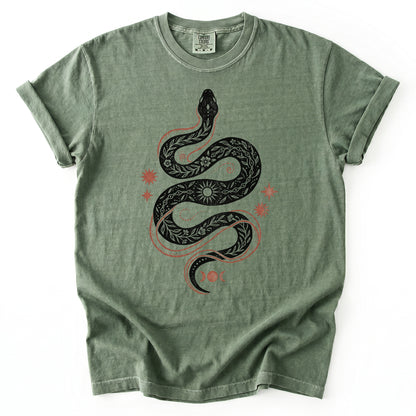 Mystical Celestial Snake Heavyweight T-Shirt