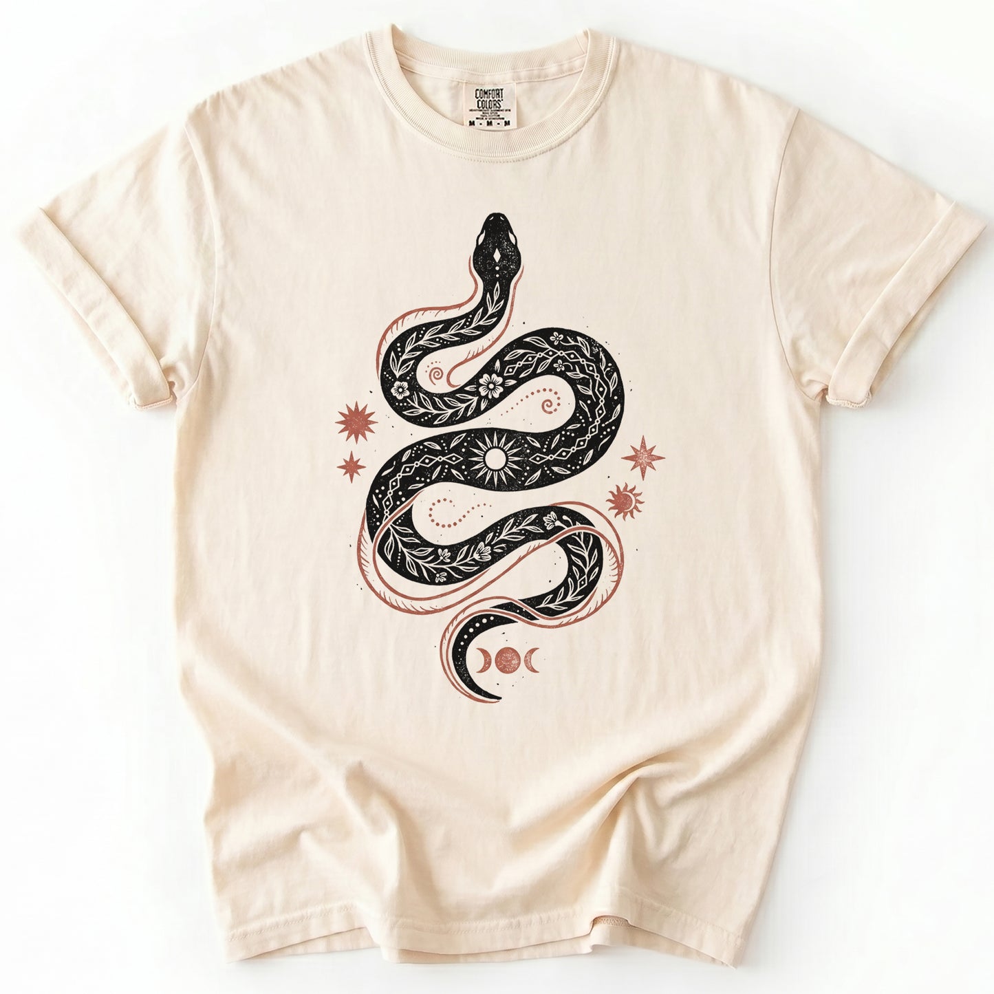 Mystical Celestial Snake Heavyweight T-Shirt