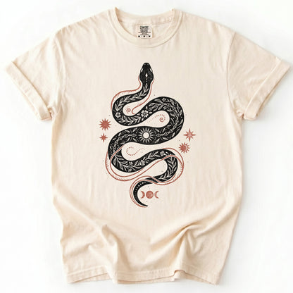 Mystical Celestial Snake Heavyweight T-Shirt
