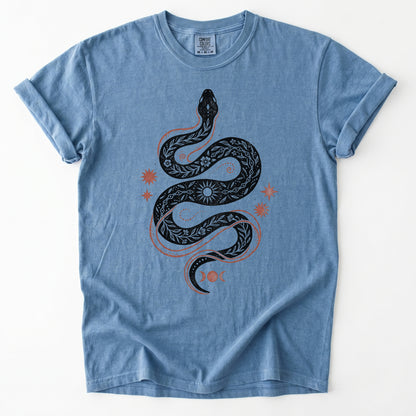 Mystical Celestial Snake Heavyweight T-Shirt