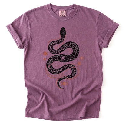 Mystical Celestial Snake Heavyweight T-Shirt