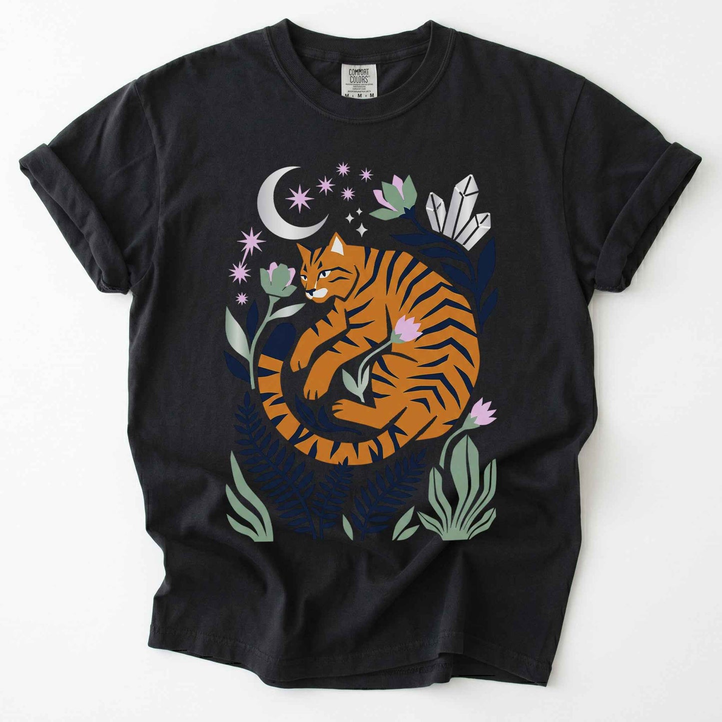 Botanical Cat Vintage Washed T-Shirt