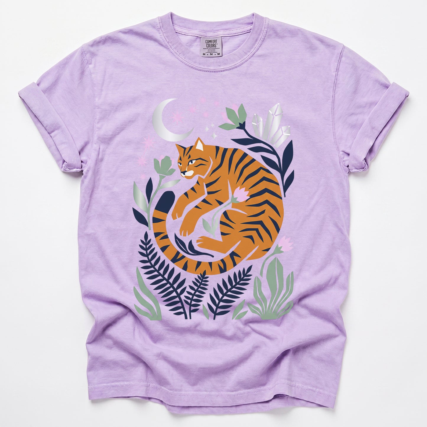Botanical Cat Vintage Washed T-Shirt