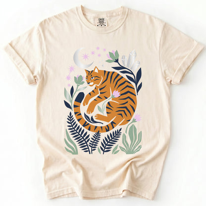 Botanical Cat Vintage Washed T-Shirt