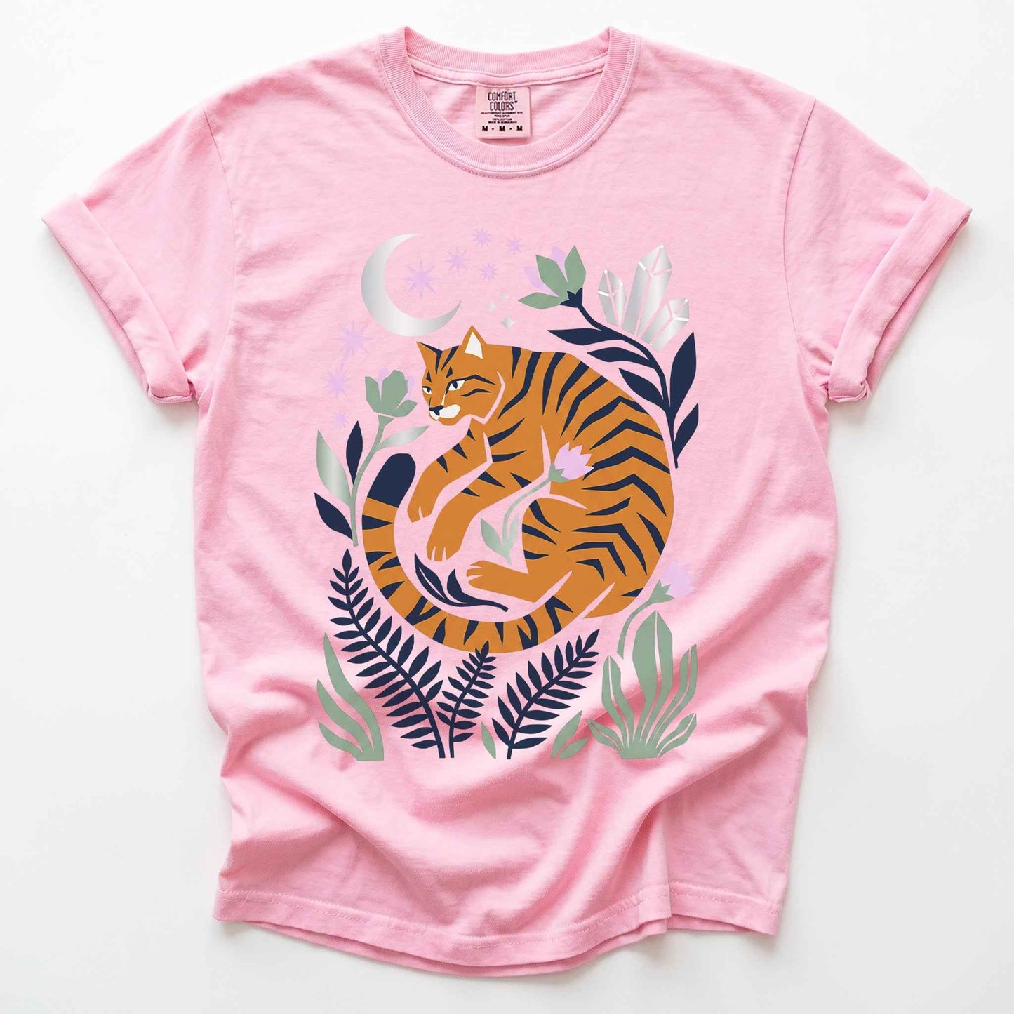 Botanical Cat Vintage Washed T-Shirt