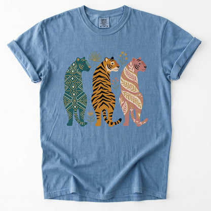 Patterned Tigers Trio Vintage Washed T-Shirt