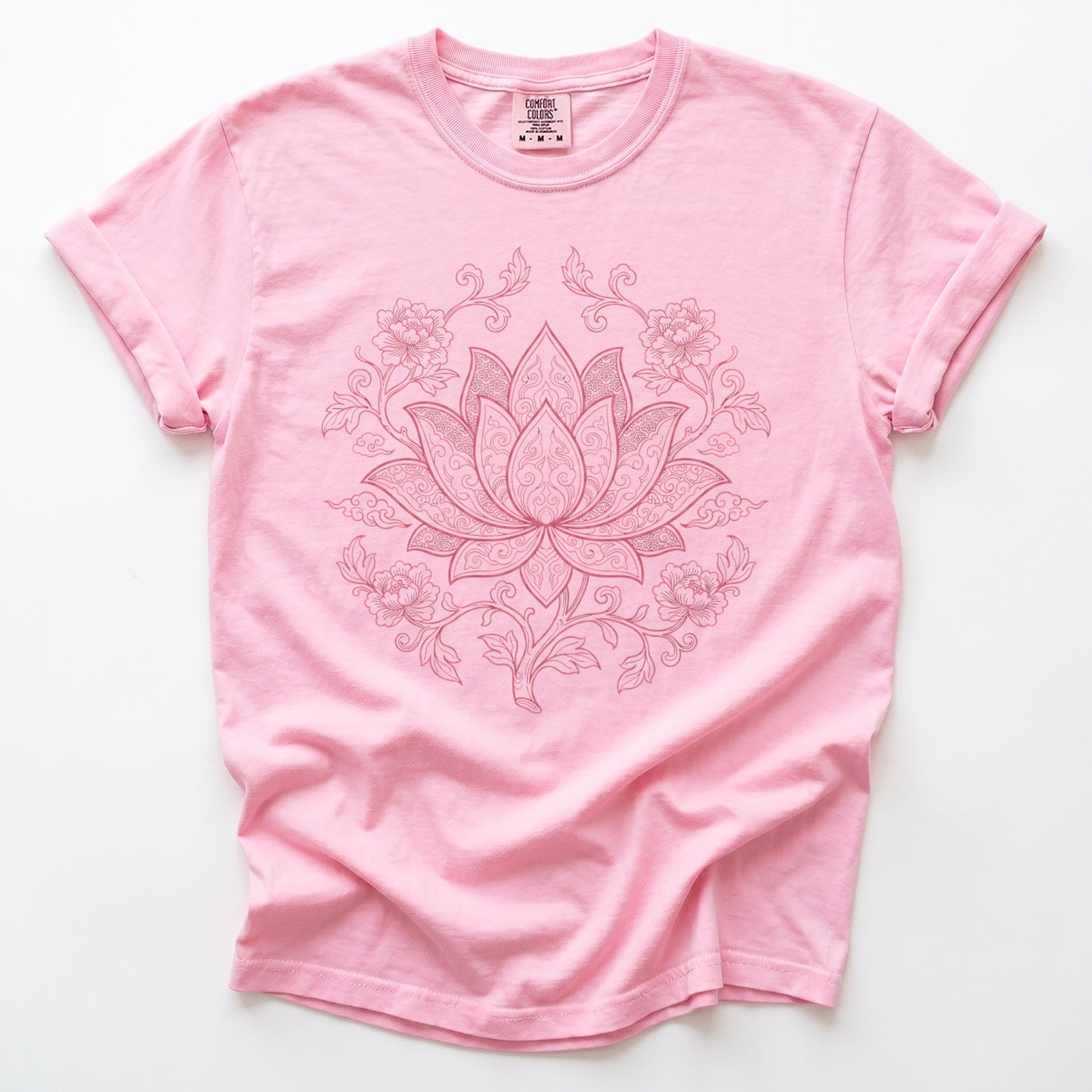 Pink Lotus Mandala Vintage Washed T-Shirt
