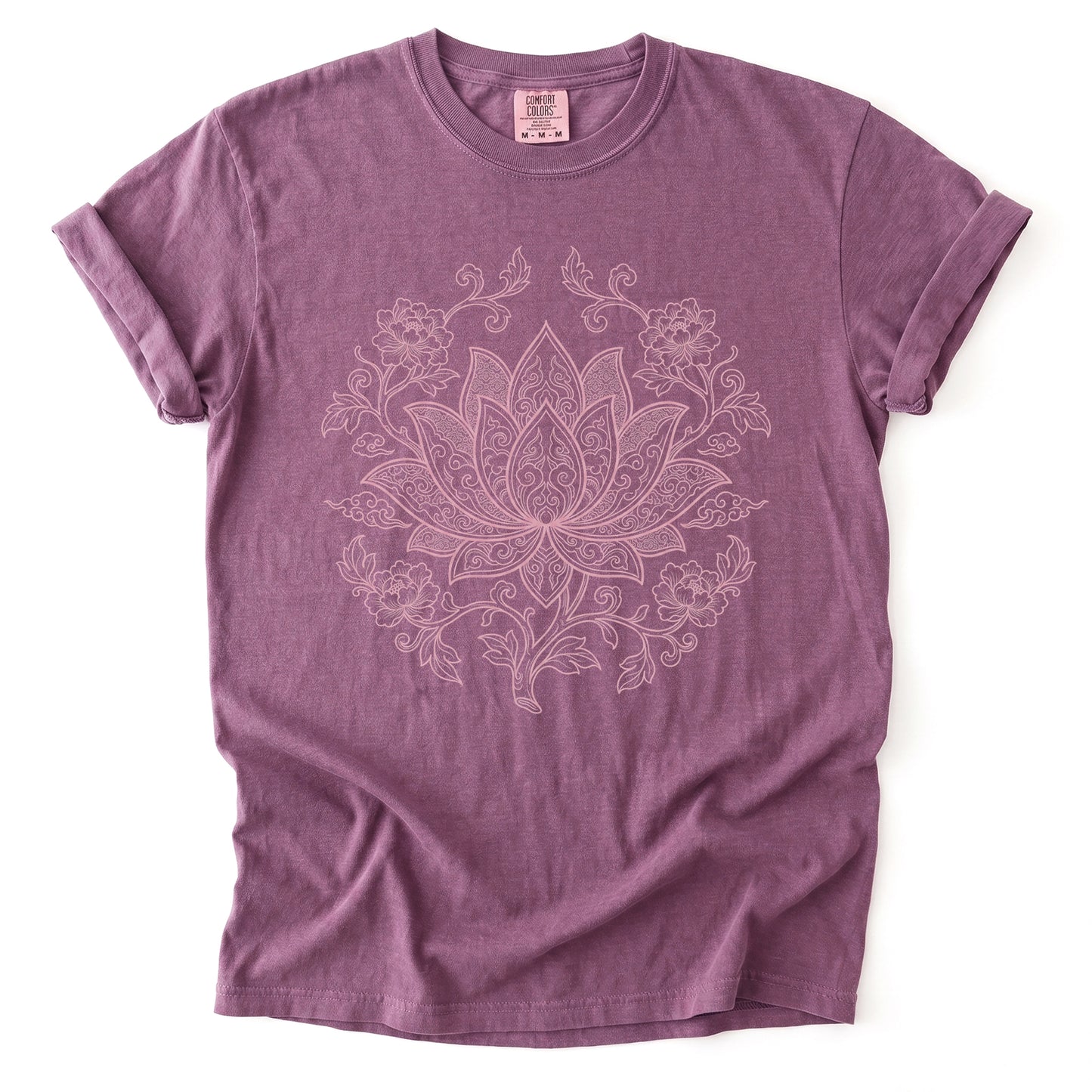 Pink Lotus Mandala Vintage Washed T-Shirt