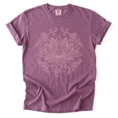 Pink Lotus Mandala Vintage Washed T-Shirt