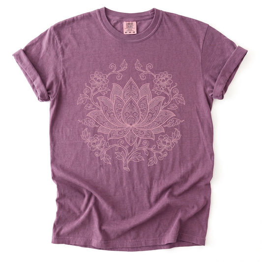 Pink Lotus Mandala Vintage Washed T-Shirt