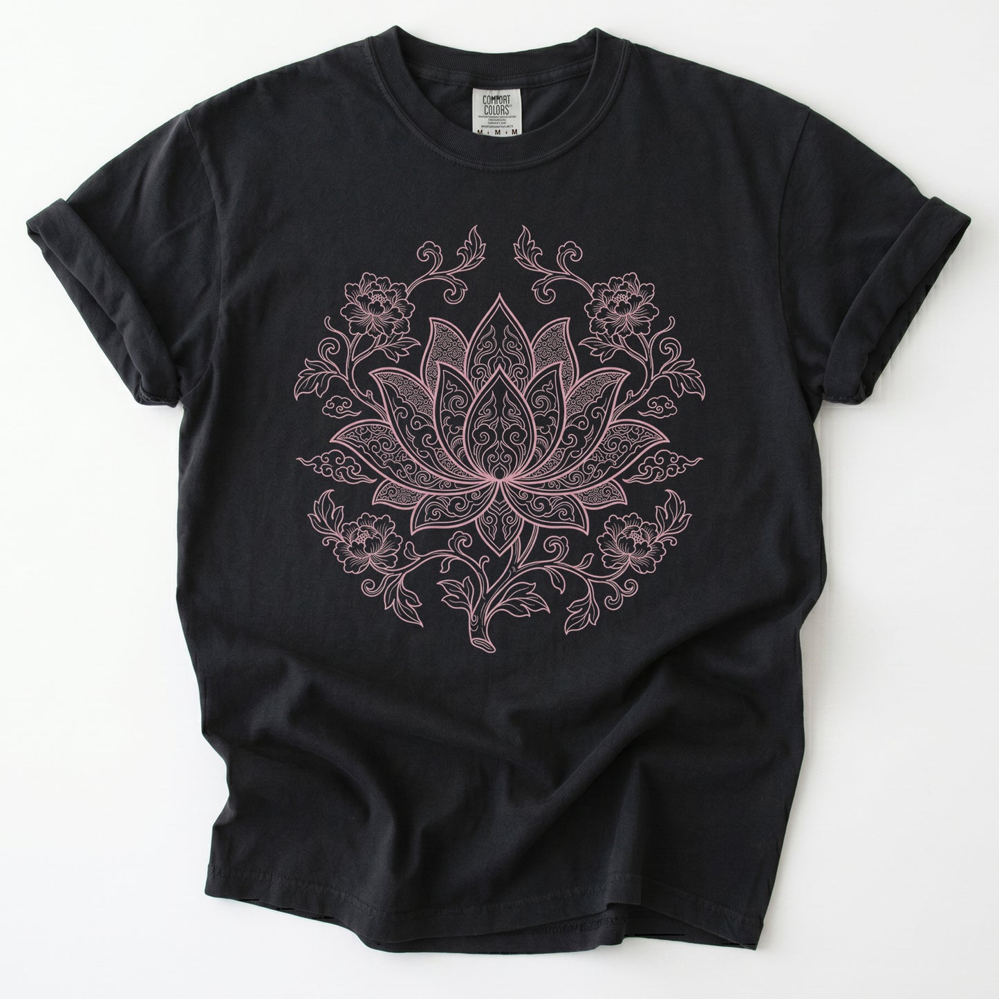 Pink Lotus Mandala Vintage Washed T-Shirt