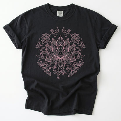 Pink Lotus Mandala Vintage Washed T-Shirt