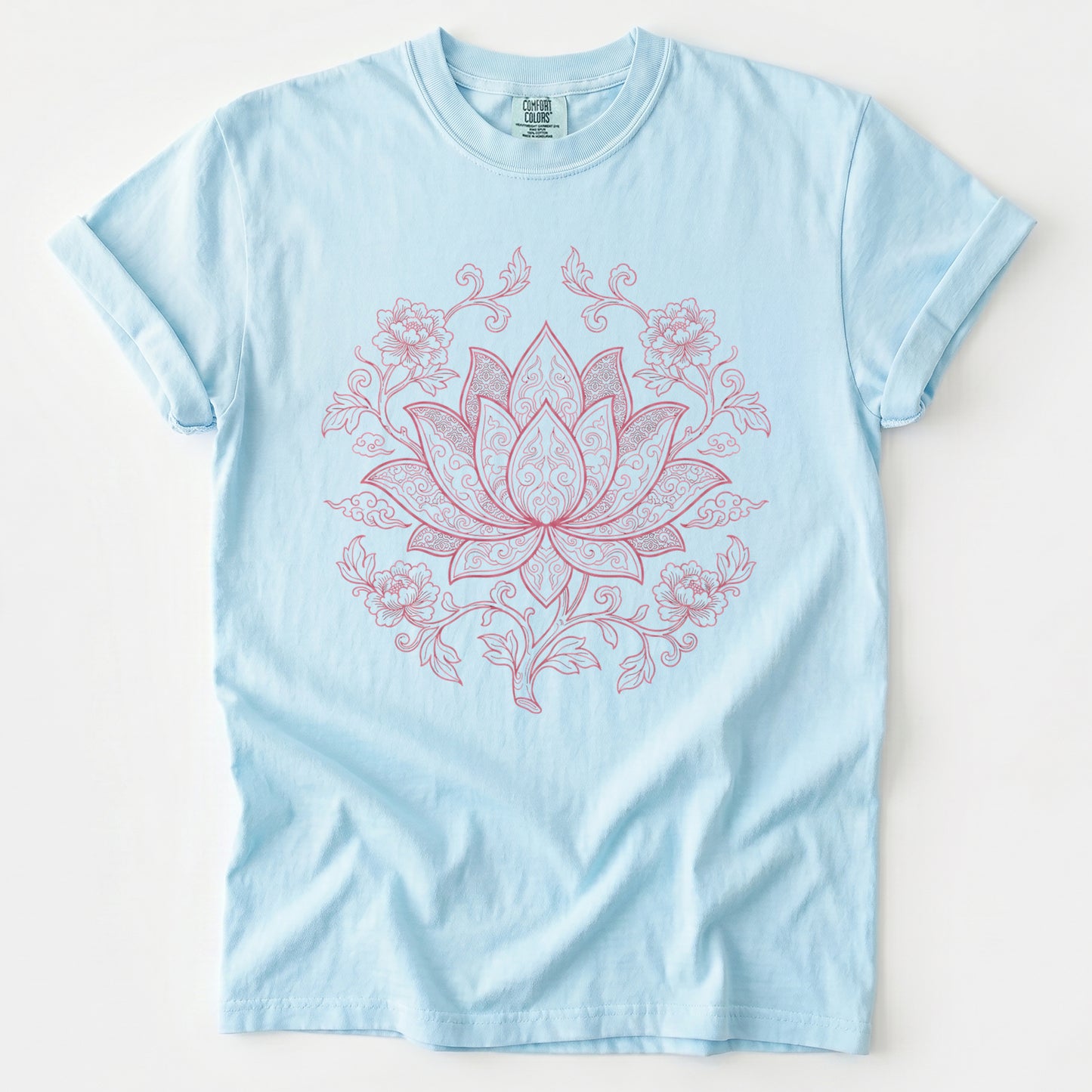 Pink Lotus Mandala Vintage Washed T-Shirt