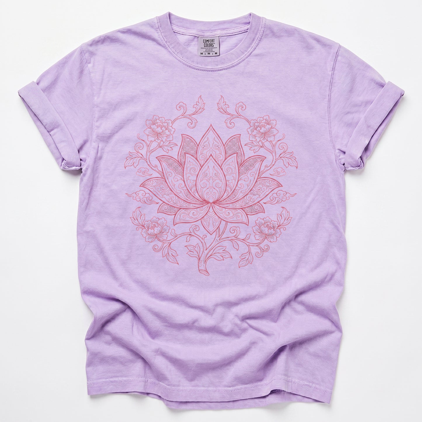 Pink Lotus Mandala Vintage Washed T-Shirt