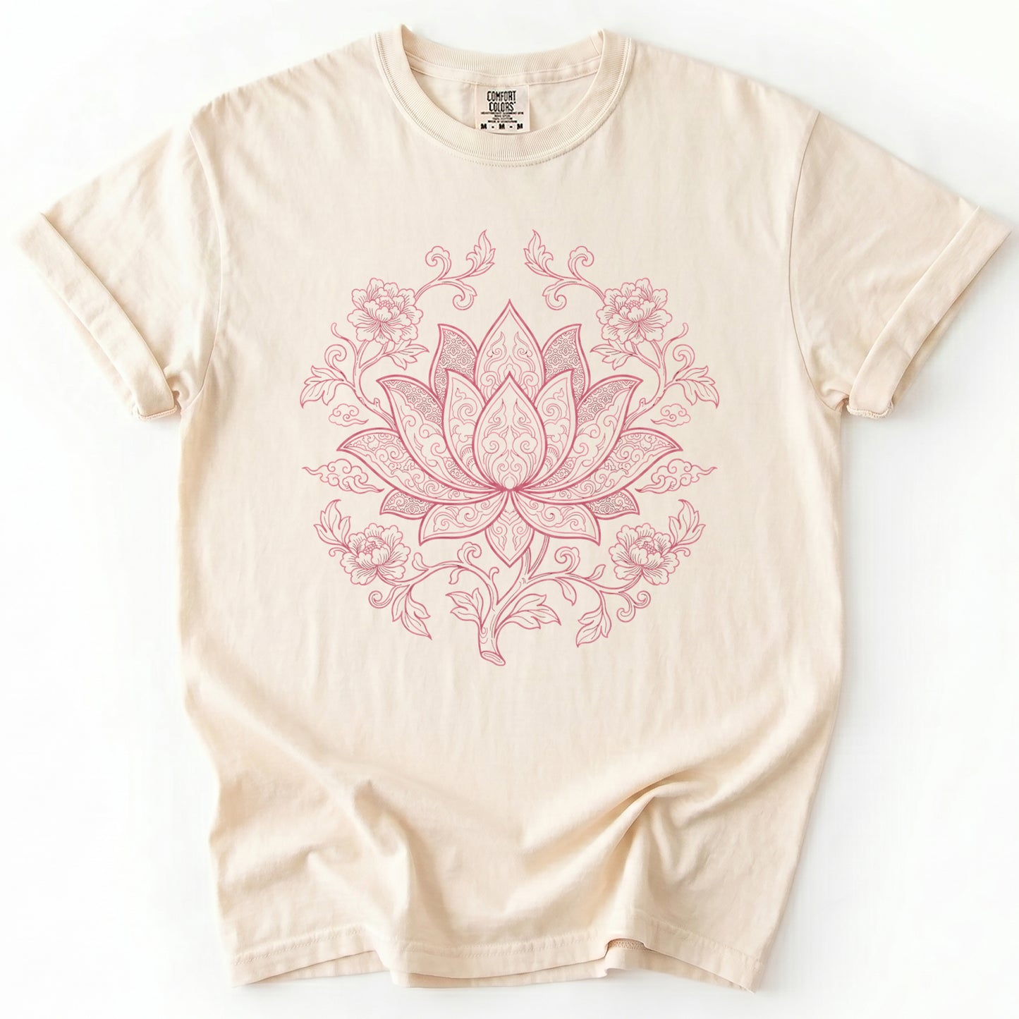 Pink Lotus Mandala Vintage Washed T-Shirt