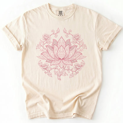 Pink Lotus Mandala Vintage Washed T-Shirt