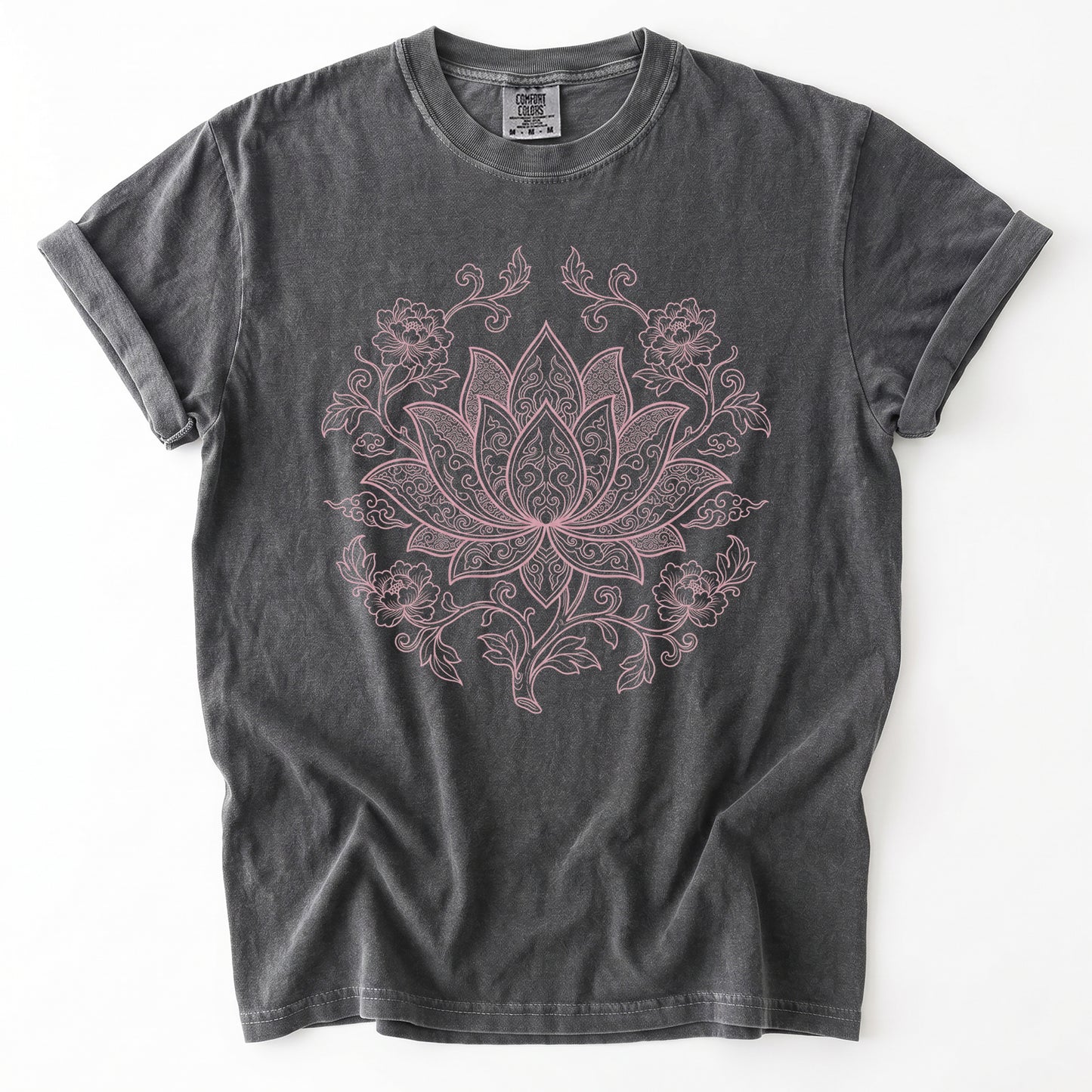 Pink Lotus Mandala Vintage Washed T-Shirt