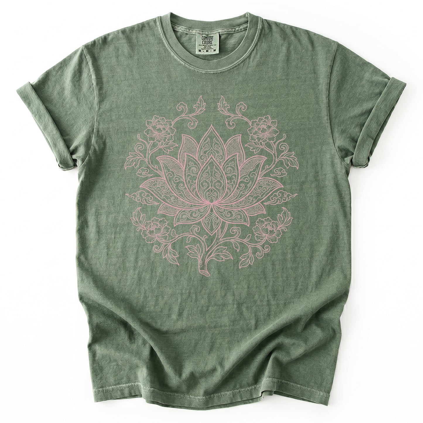 Pink Lotus Mandala Vintage Washed T-Shirt