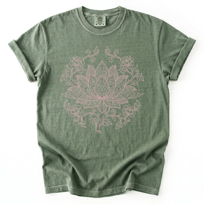 Pink Lotus Mandala Vintage Washed T-Shirt