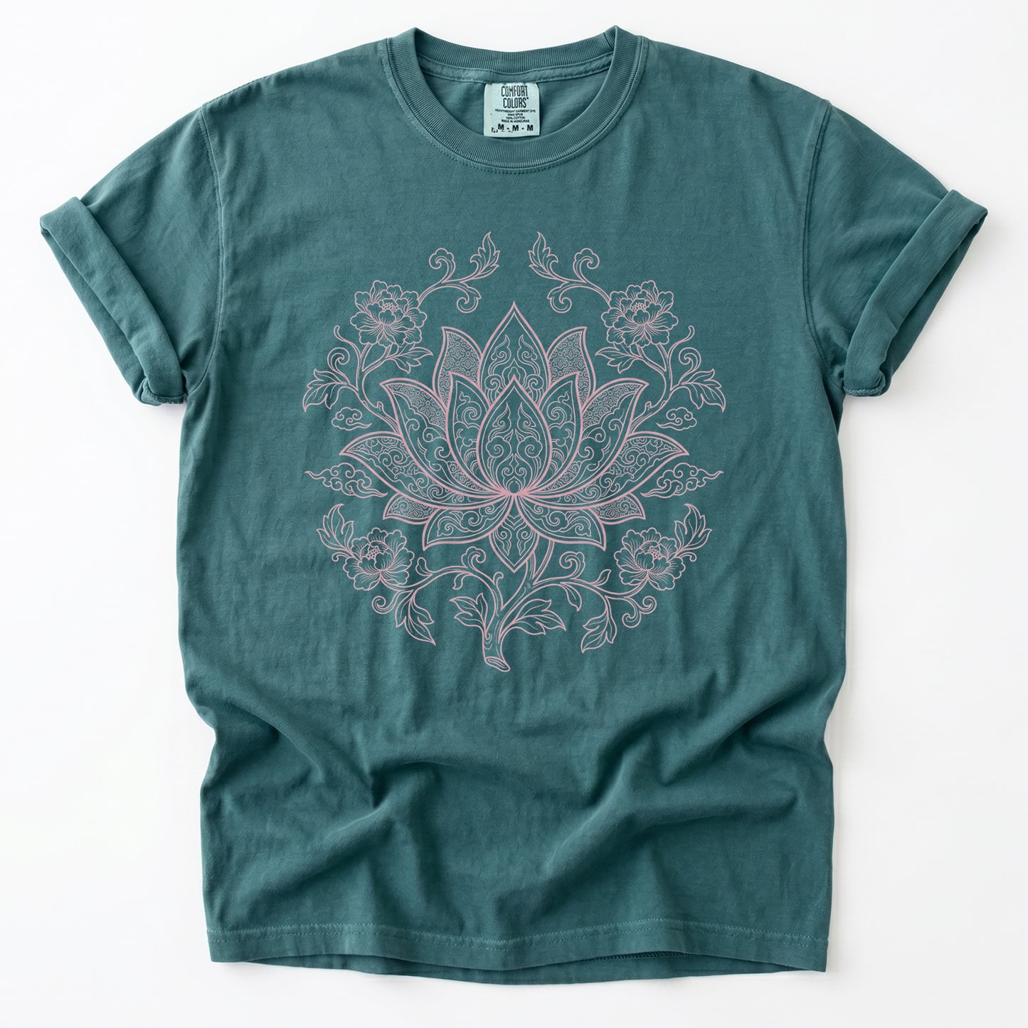 Pink Lotus Mandala Vintage Washed T-Shirt