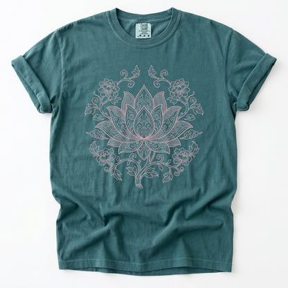 Pink Lotus Mandala Vintage Washed T-Shirt