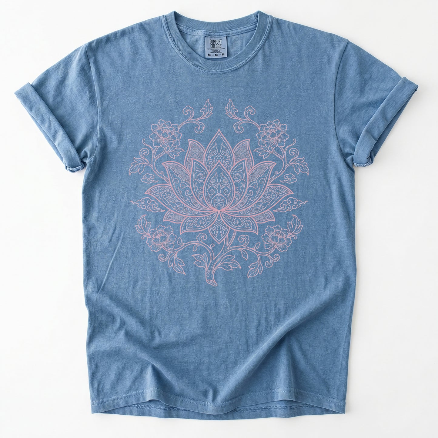 Pink Lotus Mandala Vintage Washed T-Shirt