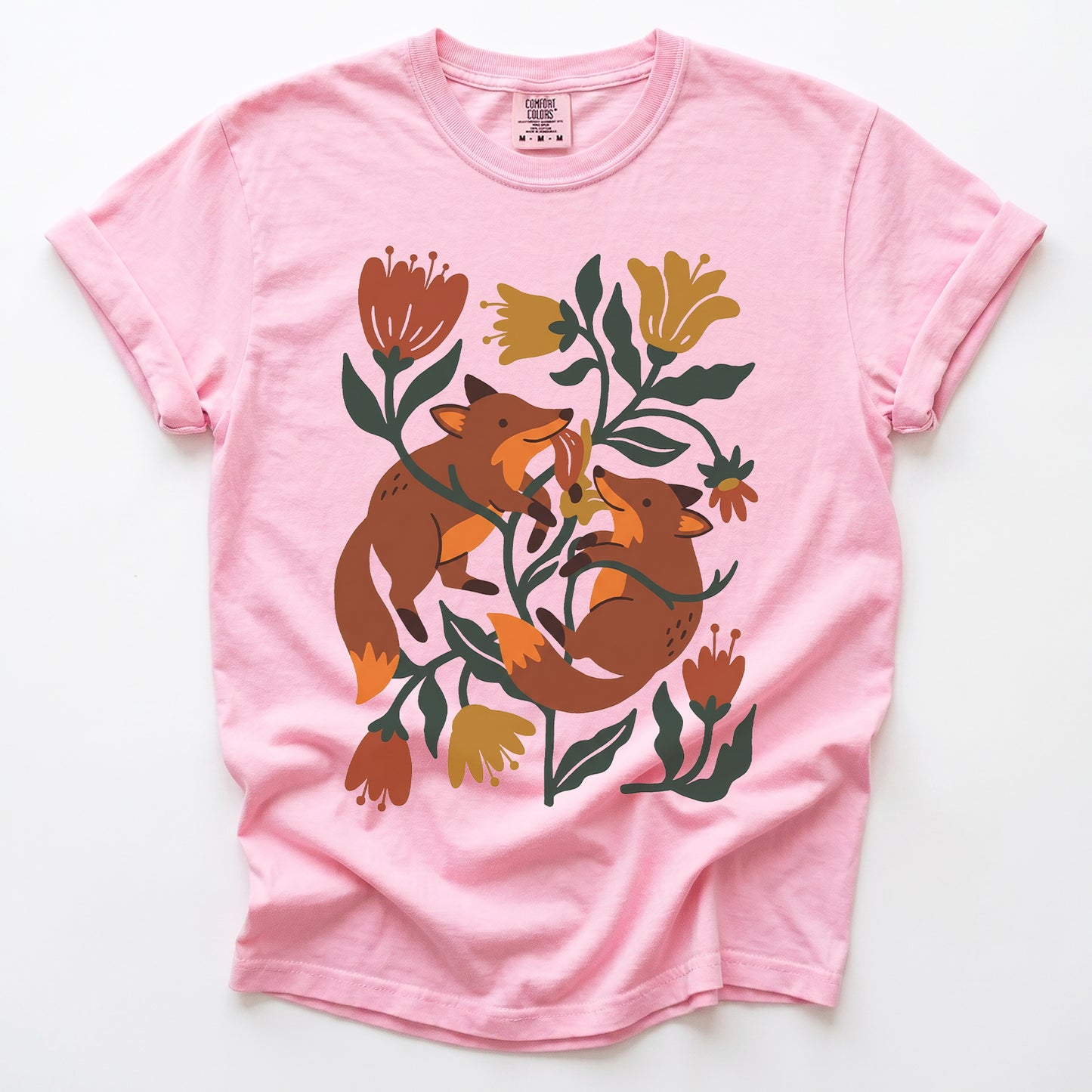Playful Foxes Vintage Washed T-Shirt