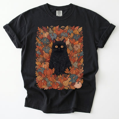 Pumpkin Patch Black Cat Vintage Washed T-Shirt