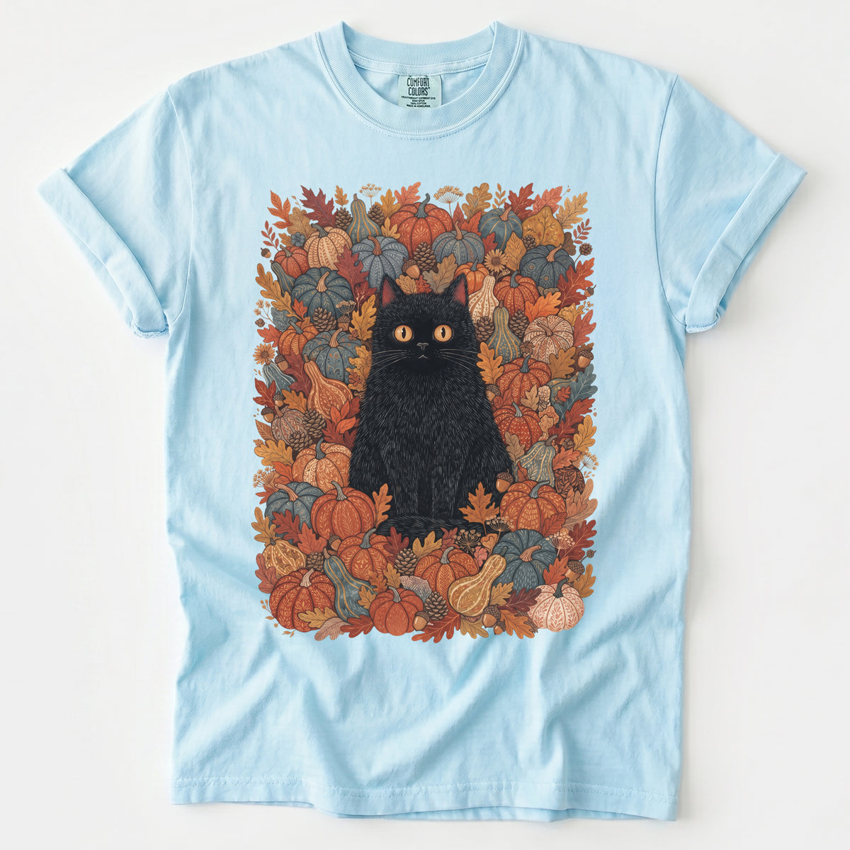 Pumpkin Patch Black Cat Vintage Washed T-Shirt