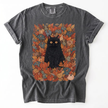 Pumpkin Patch Black Cat Vintage Washed T-Shirt
