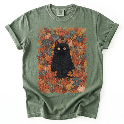 Pumpkin Patch Black Cat Vintage Washed T-Shirt