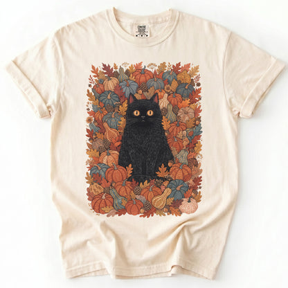 Pumpkin Patch Black Cat Vintage Washed T-Shirt