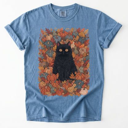 Pumpkin Patch Black Cat Vintage Washed T-Shirt