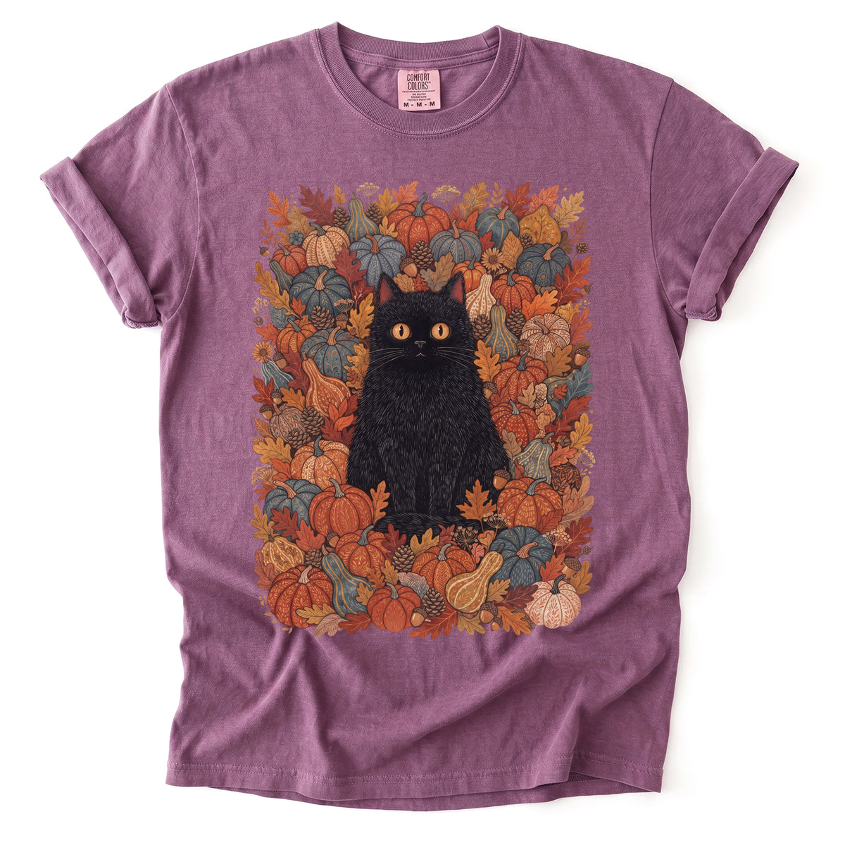 Pumpkin Patch Black Cat Vintage Washed T-Shirt