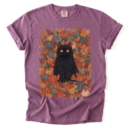 Pumpkin Patch Black Cat Vintage Washed T-Shirt