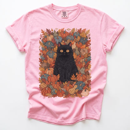 Pumpkin Patch Black Cat Vintage Washed T-Shirt