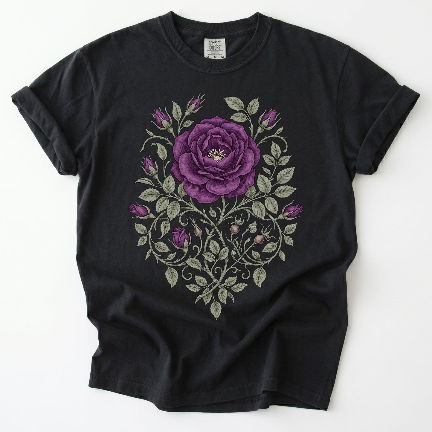 Purple Rose Vintage Washed T-Shirt