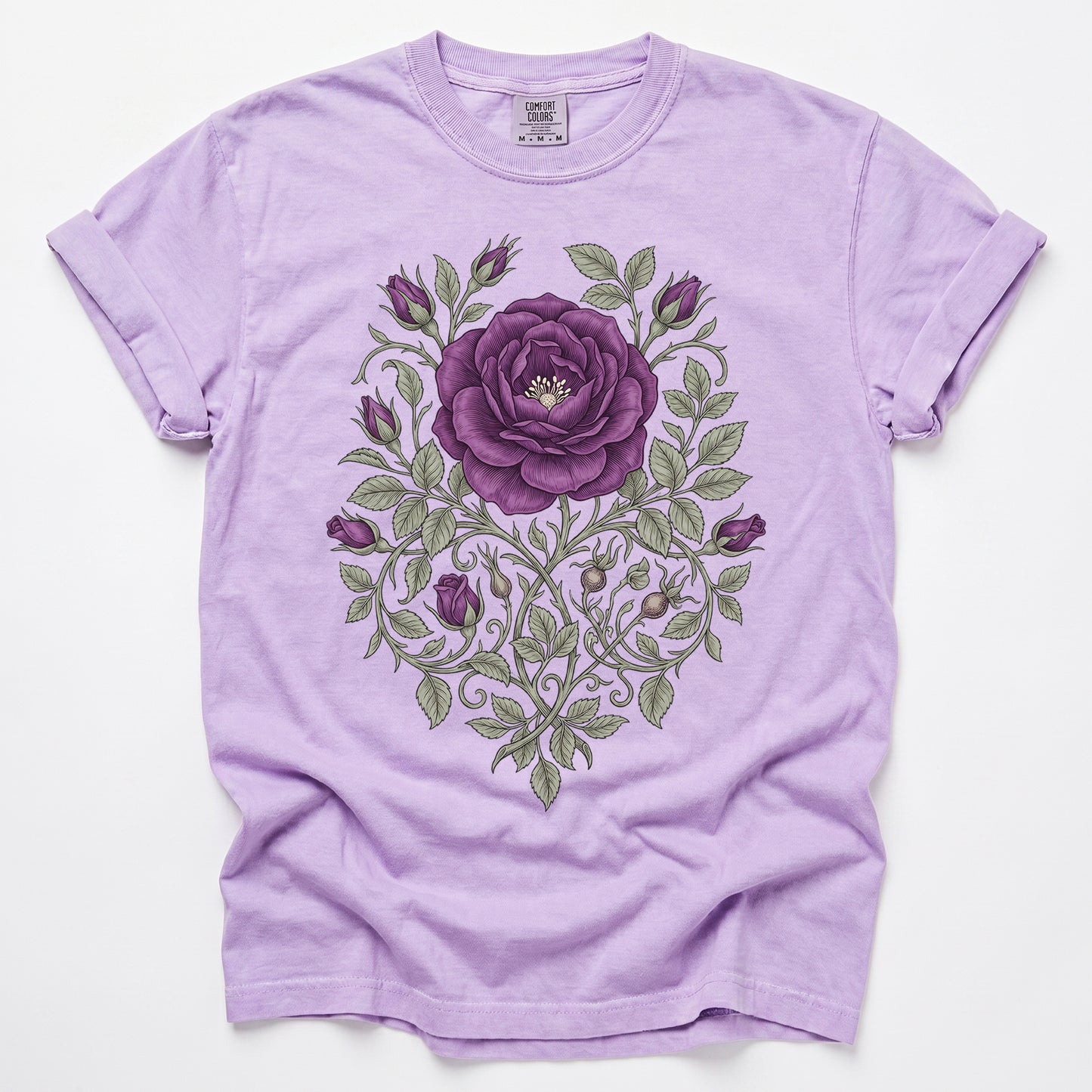 Purple Rose Vintage Washed T-Shirt