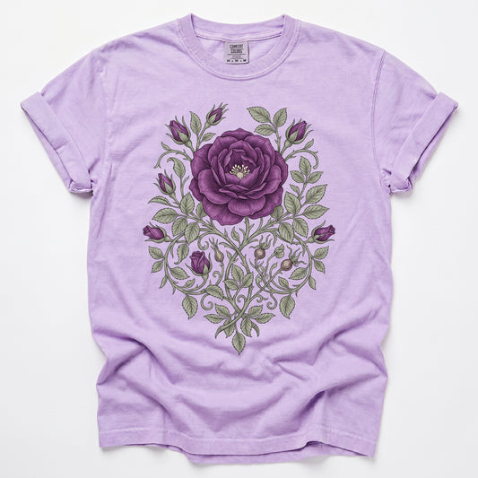 Purple Rose Vintage Washed T-Shirt