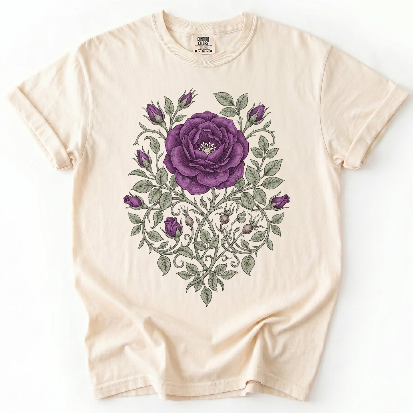 Purple Rose Vintage Washed T-Shirt