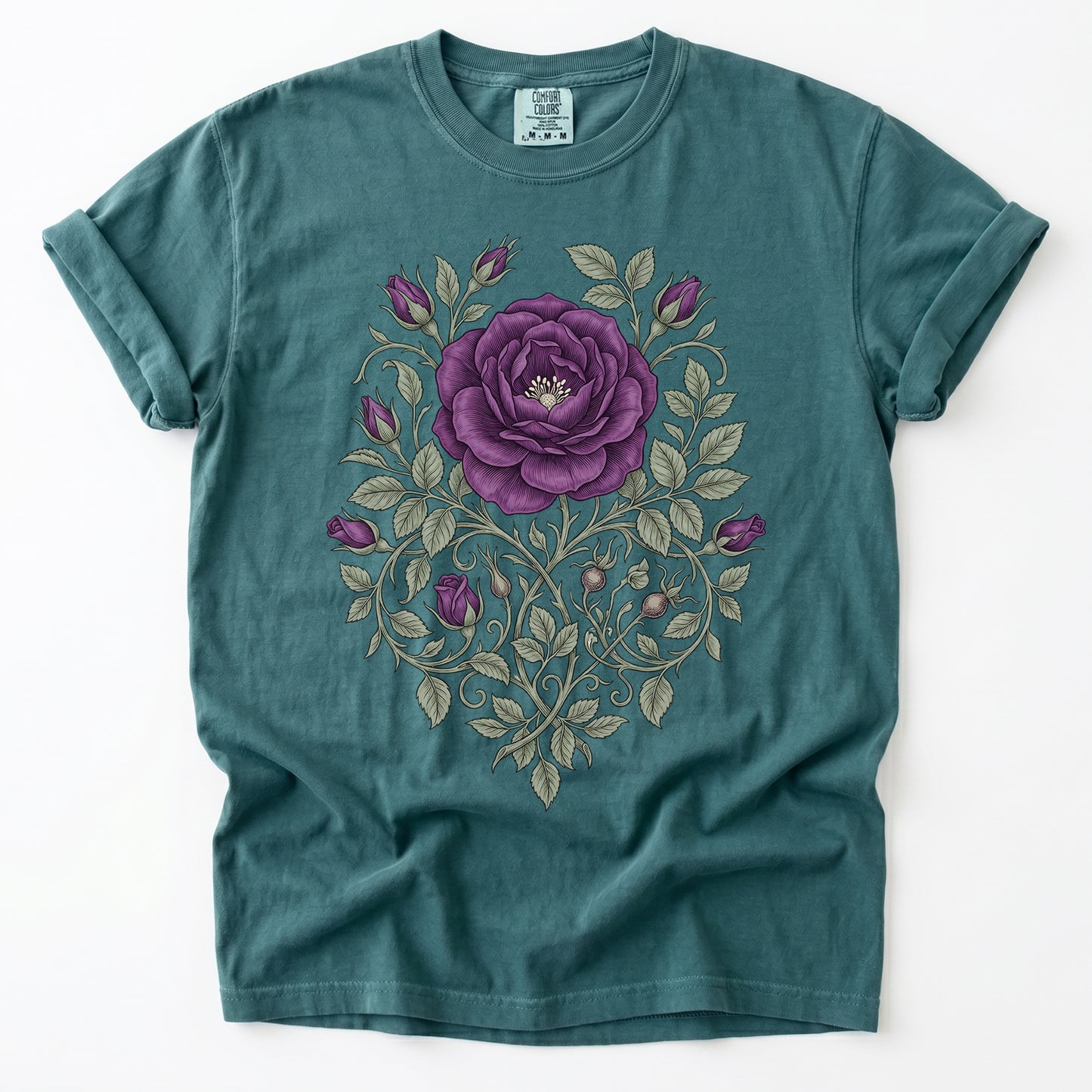 Purple Rose Vintage Washed T-Shirt