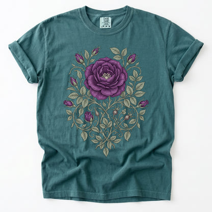 Purple Rose Vintage Washed T-Shirt