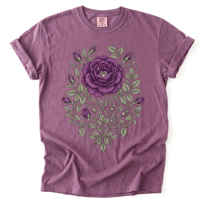 Purple Rose Vintage Washed T-Shirt