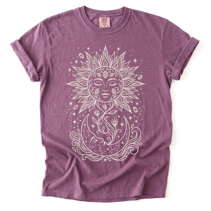 Radiant Sun & Moon Vintage Washed T-Shirt