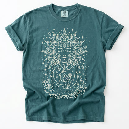 Radiant Sun & Moon Vintage Washed T-Shirt