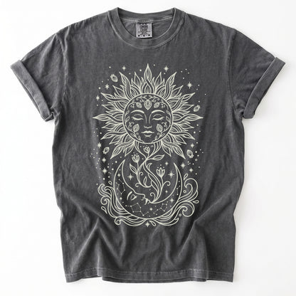 Radiant Sun & Moon Vintage Washed T-Shirt