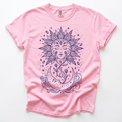 Radiant Sun & Moon Vintage Washed T-Shirt