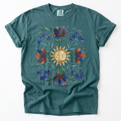 Radiant Sun & Serene Moon Vintage Washed T-Shirt