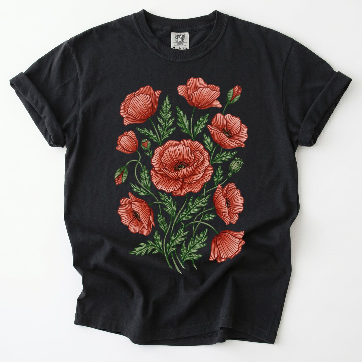 Red Poppy Vintage Washed T-Shirt